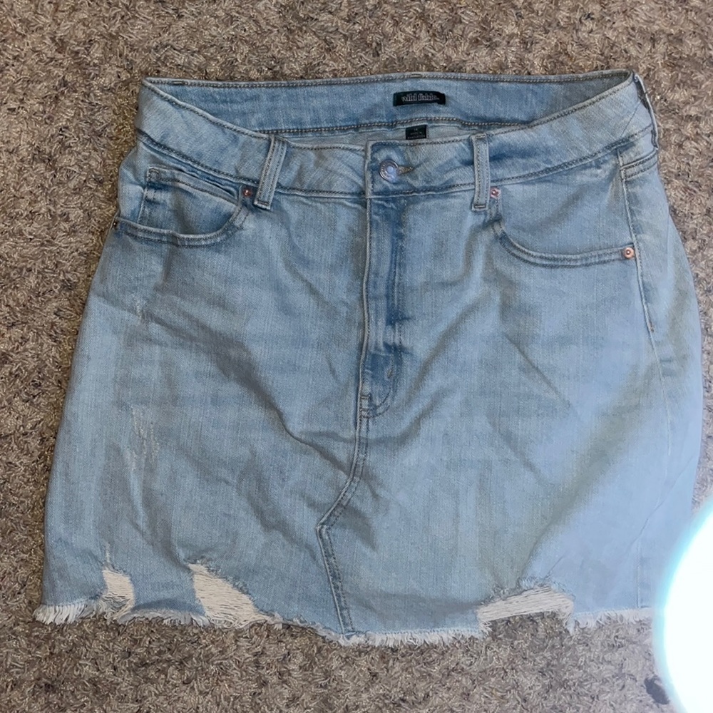 Woman’s blue Jean skirt
